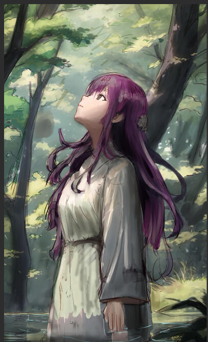 Forest Fern - sousou no Frieren Art Print