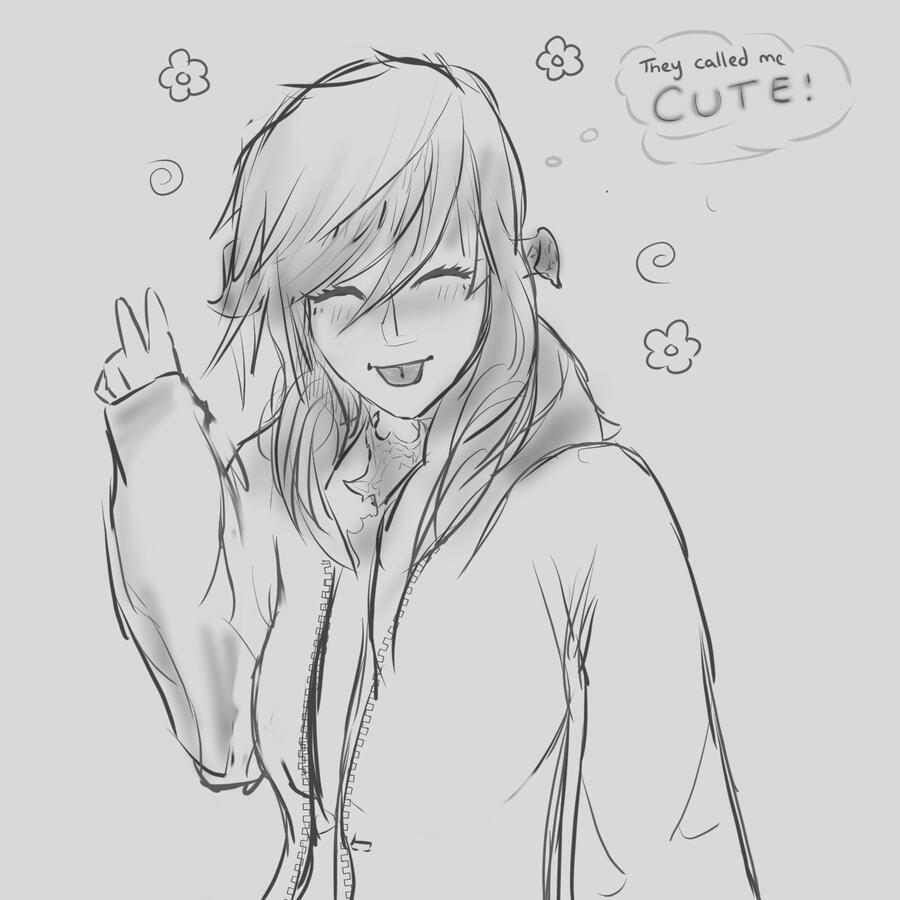 Portrait of an in-game FF14 character