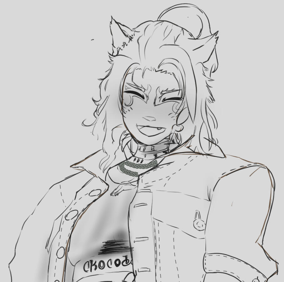 Portrait of a Hrothgress FF14 character