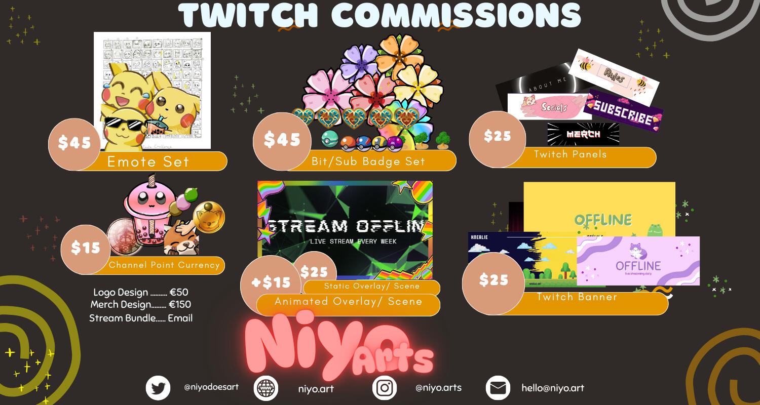 an Image based version of commission prices with samples Please refer to commission prices text for a full comprehensive list